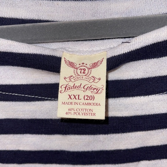 Navy and Cream Striped Dress - Picture 4 of 6